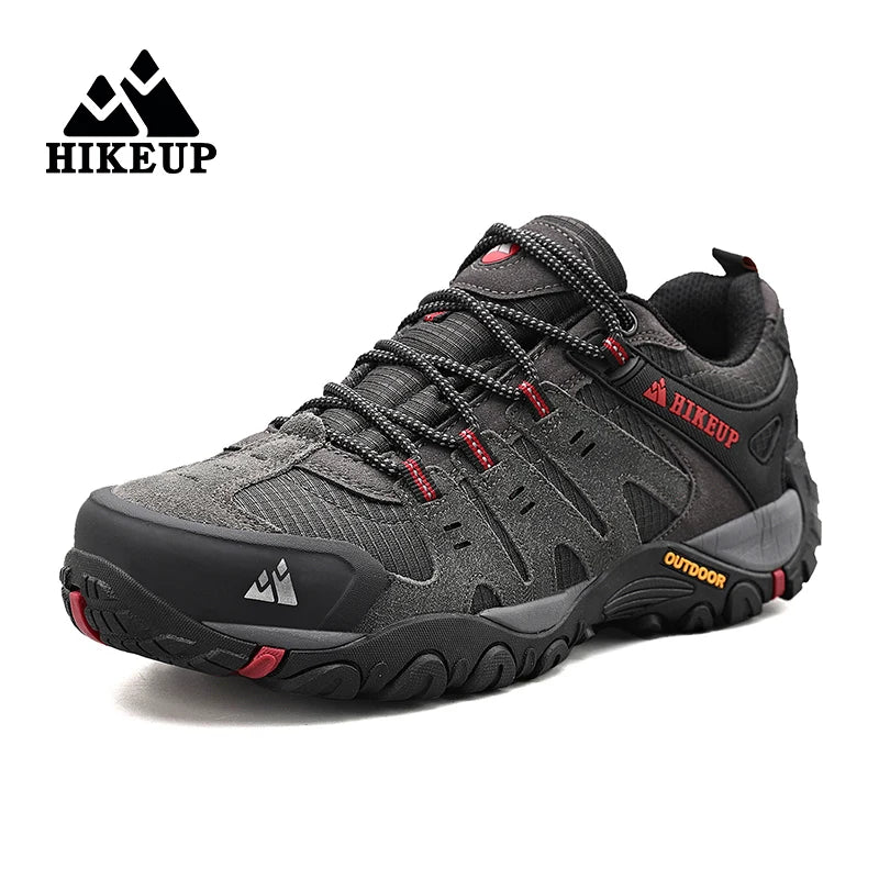 HIKEUP Men's Suede Leather Hiking Shoes – Outdoor Trekking